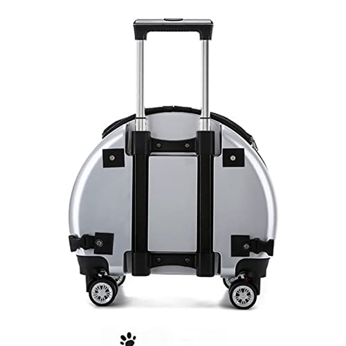 Breathable Silver Pet Trolley Backpack Carrier