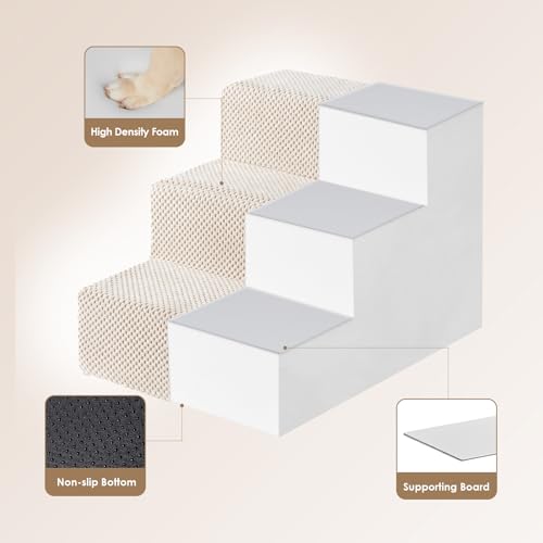 EHEYCIGA Extra-Wide Pet Stairs for Beds and Couches