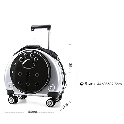 Breathable Silver Pet Trolley Backpack Carrier