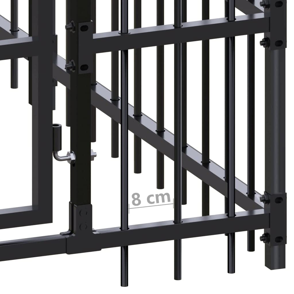 GOLINPEILO Heavy-Duty Outdoor Dog Kennel with Lockable Gate