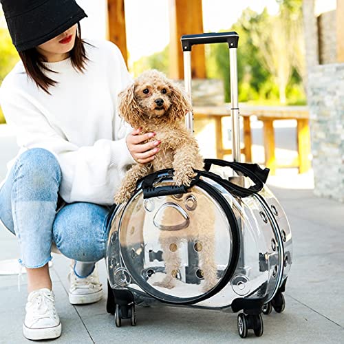 Breathable Silver Pet Trolley Backpack Carrier