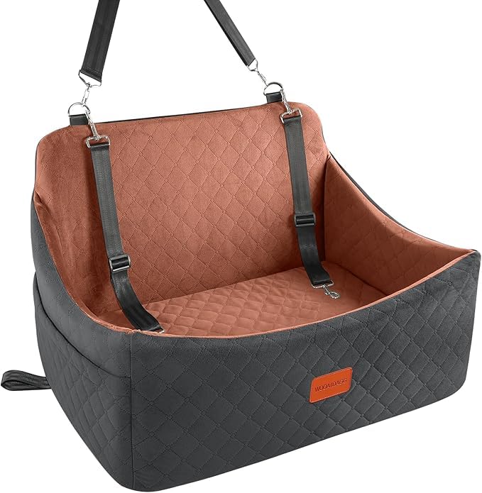 Wooaidagg Memory Foam Dog Car Seat for Dogs Up to 55 lb