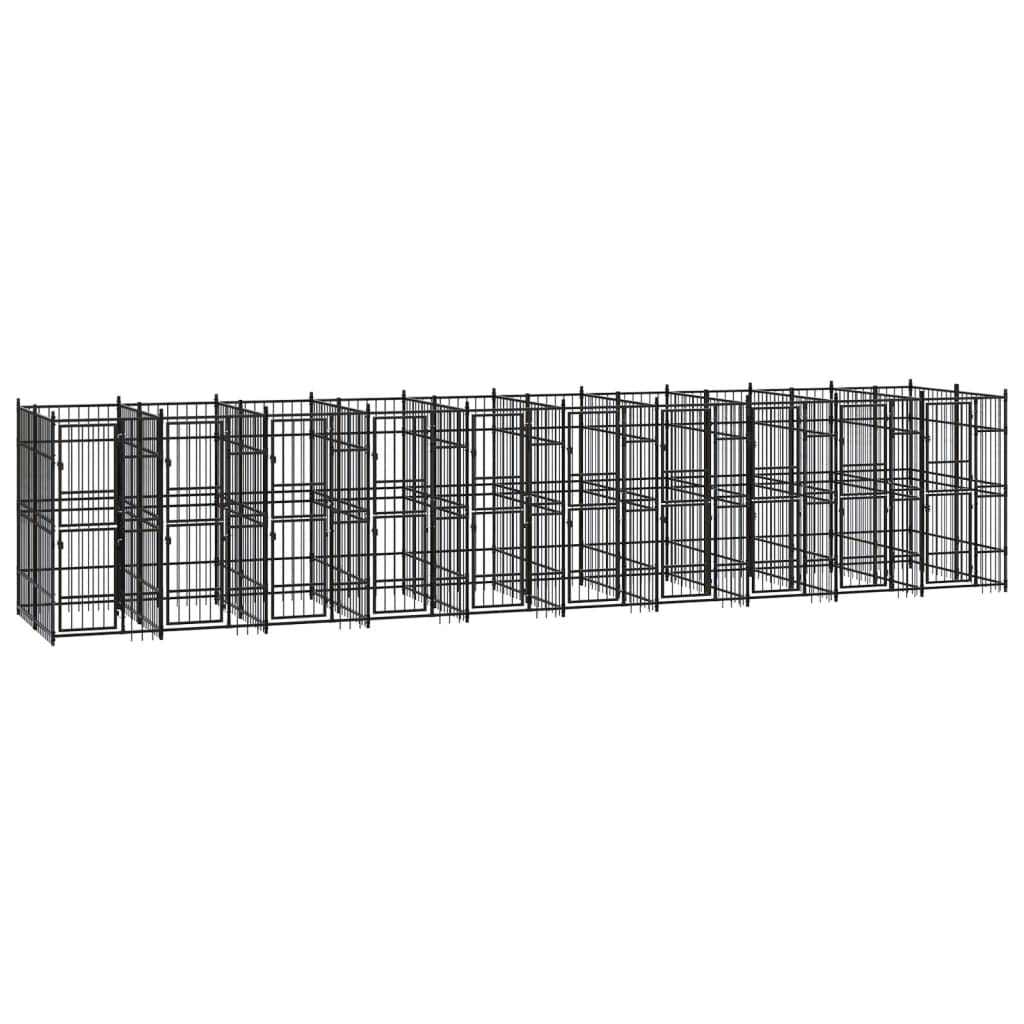 GOLINPEILO Heavy-Duty Outdoor Dog Kennel with Lockable Gate