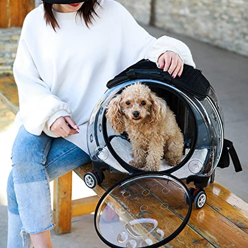 Breathable Silver Pet Trolley Backpack Carrier