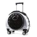 Breathable Silver Pet Trolley Backpack Carrier
