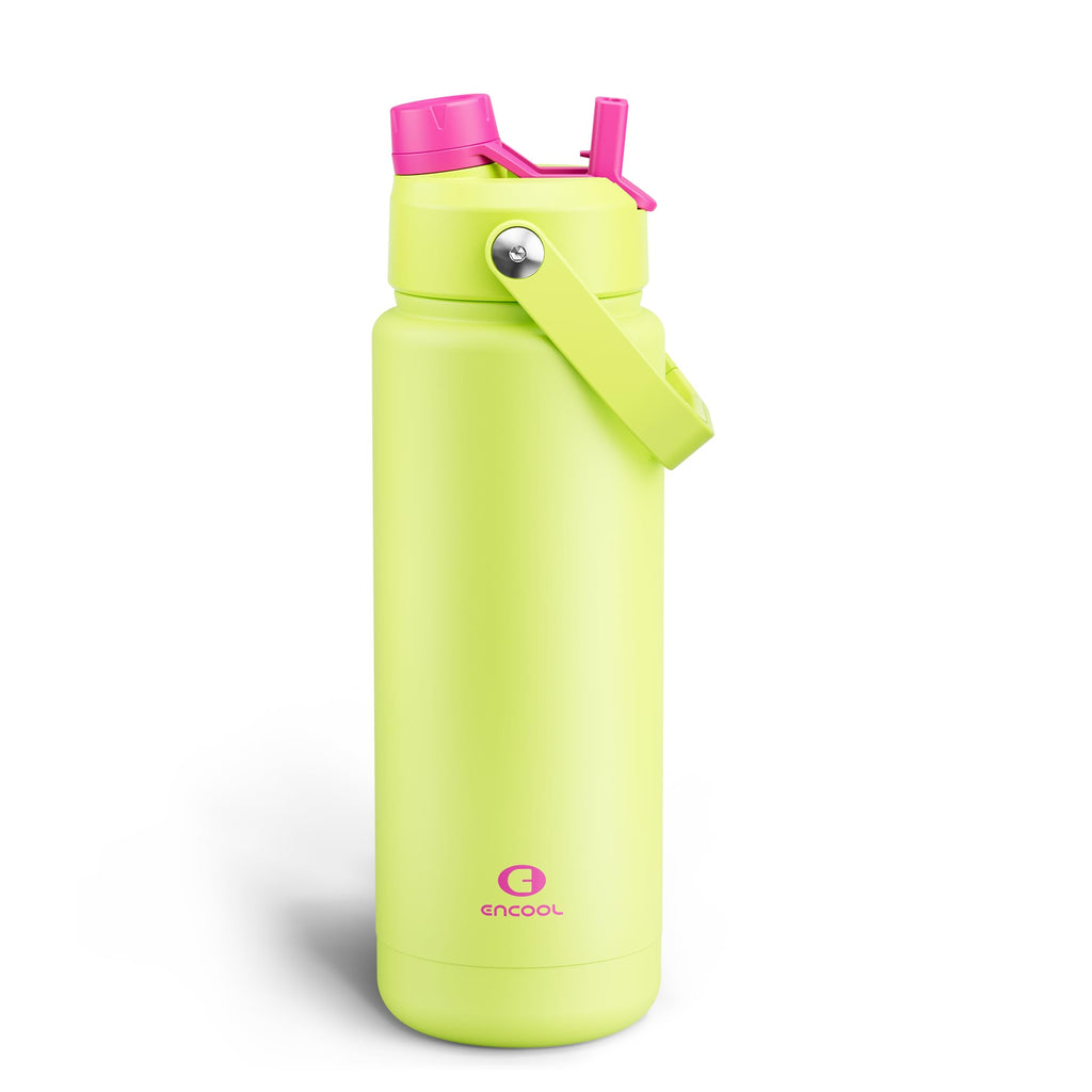 ENCOOL Insulated Dog Water Bottle with Built-In Straw
