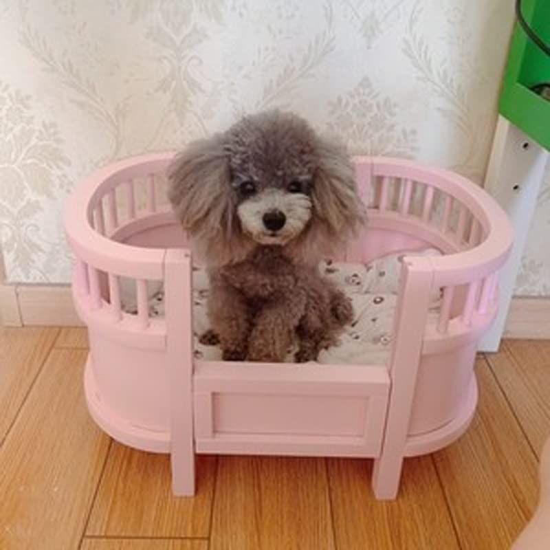 KLGHNMJ Wooden Pet Bed House for Dogs and Cats