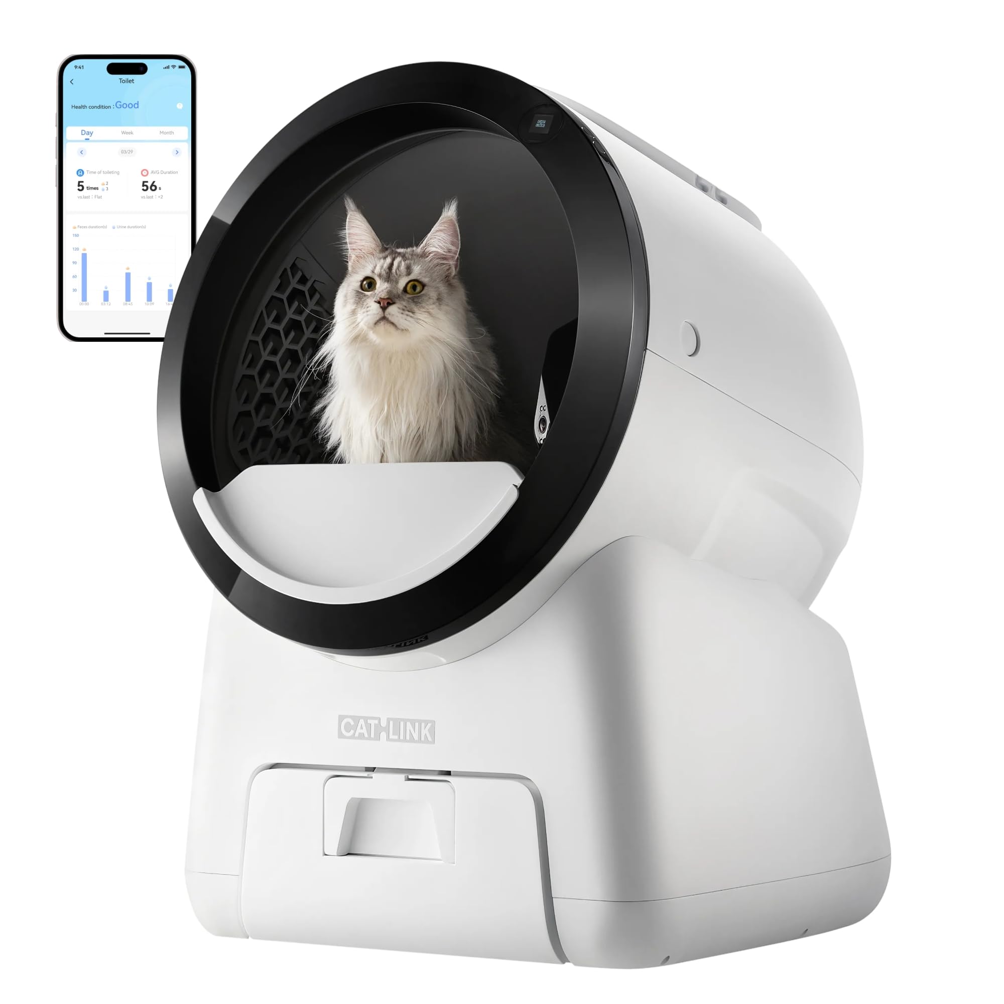 CATLINK Open-X Self-Cleaning Litter Box with AI Monitor