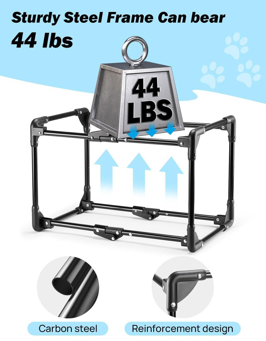 JOYTUTUS Collapsible Soft-Sided Dog Travel Crate