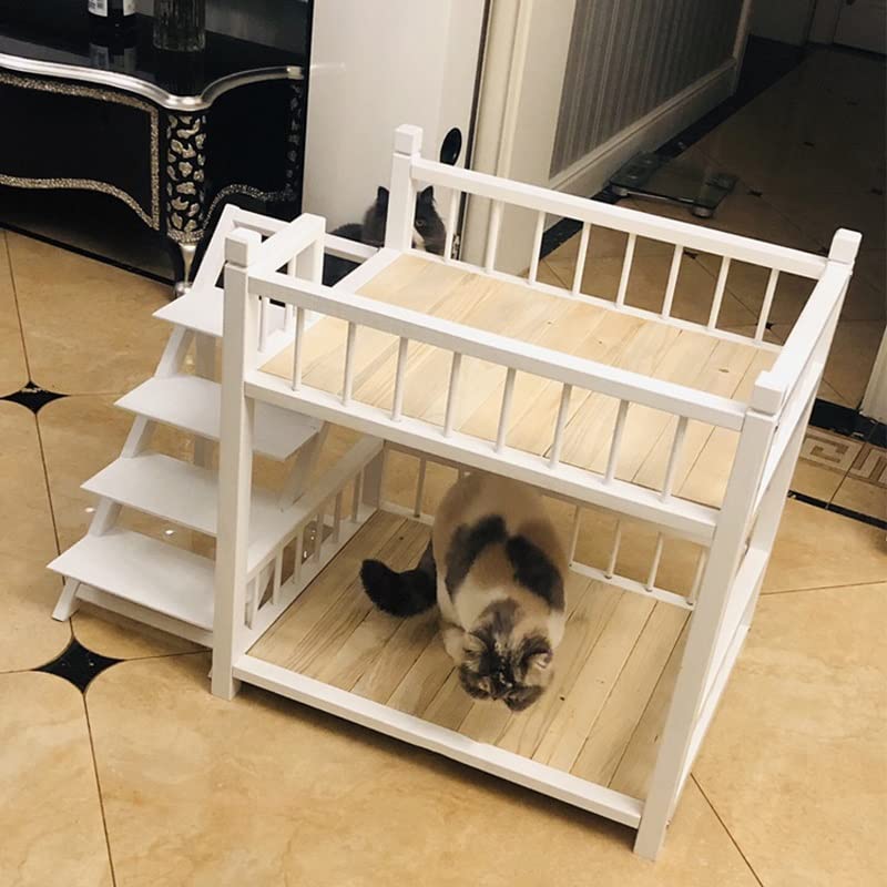 KLGHNMJ Washable Four-Season Wooden Pet Bed and Kennel