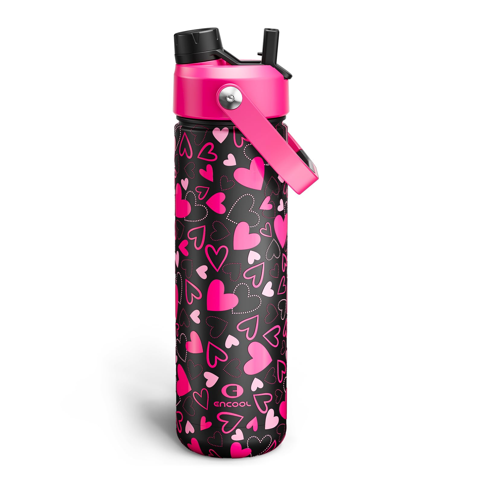 ENCOOL Insulated Dog Water Bottle with Built-In Straw