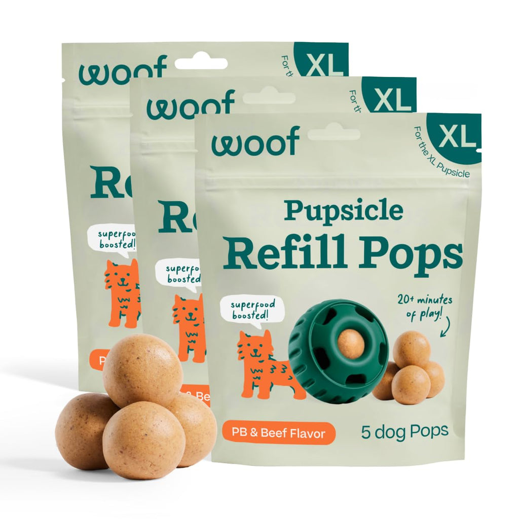 WOOF Pupsicle Peanut Butter and Beef Refill Treat Pops