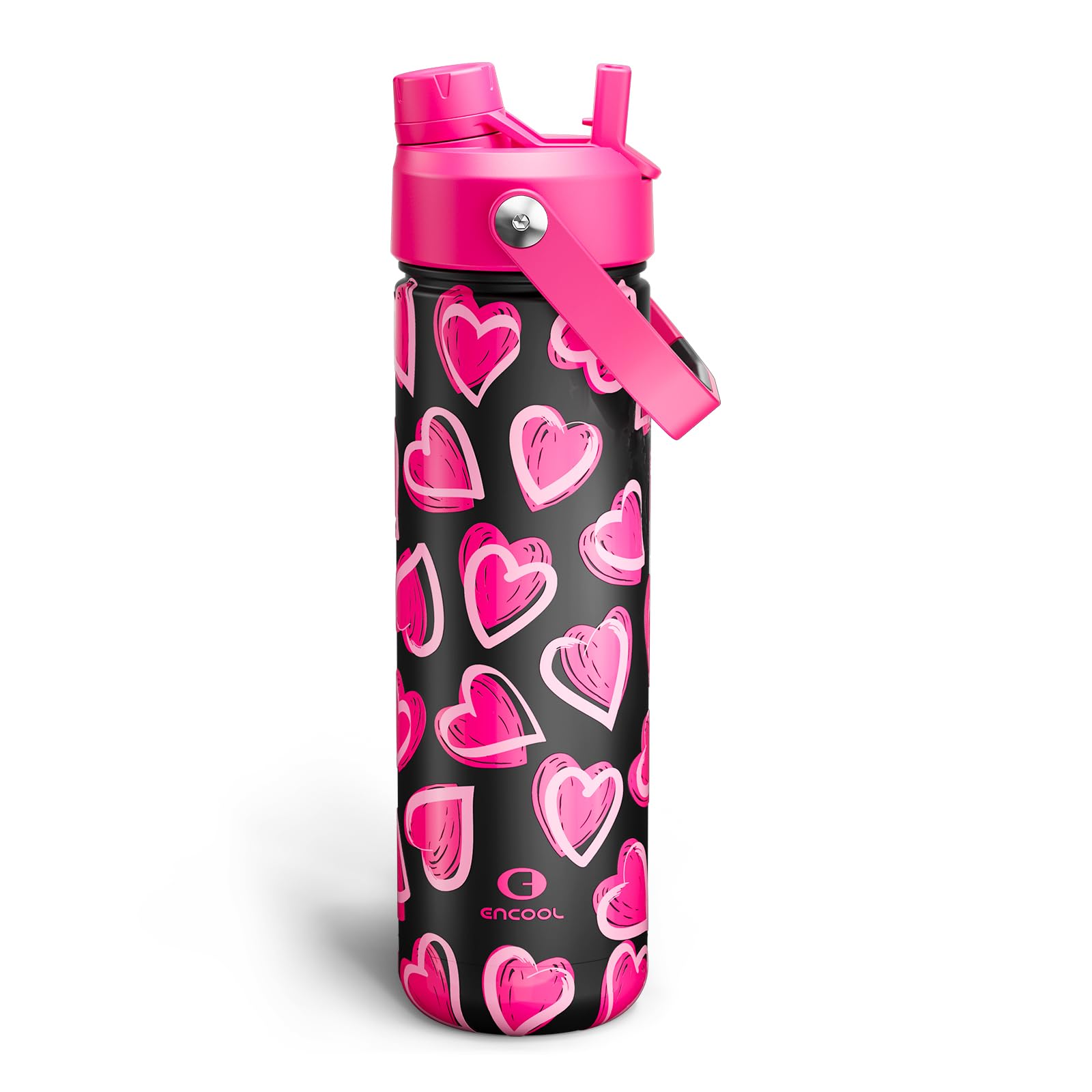 ENCOOL Insulated Dog Water Bottle with Built-In Straw