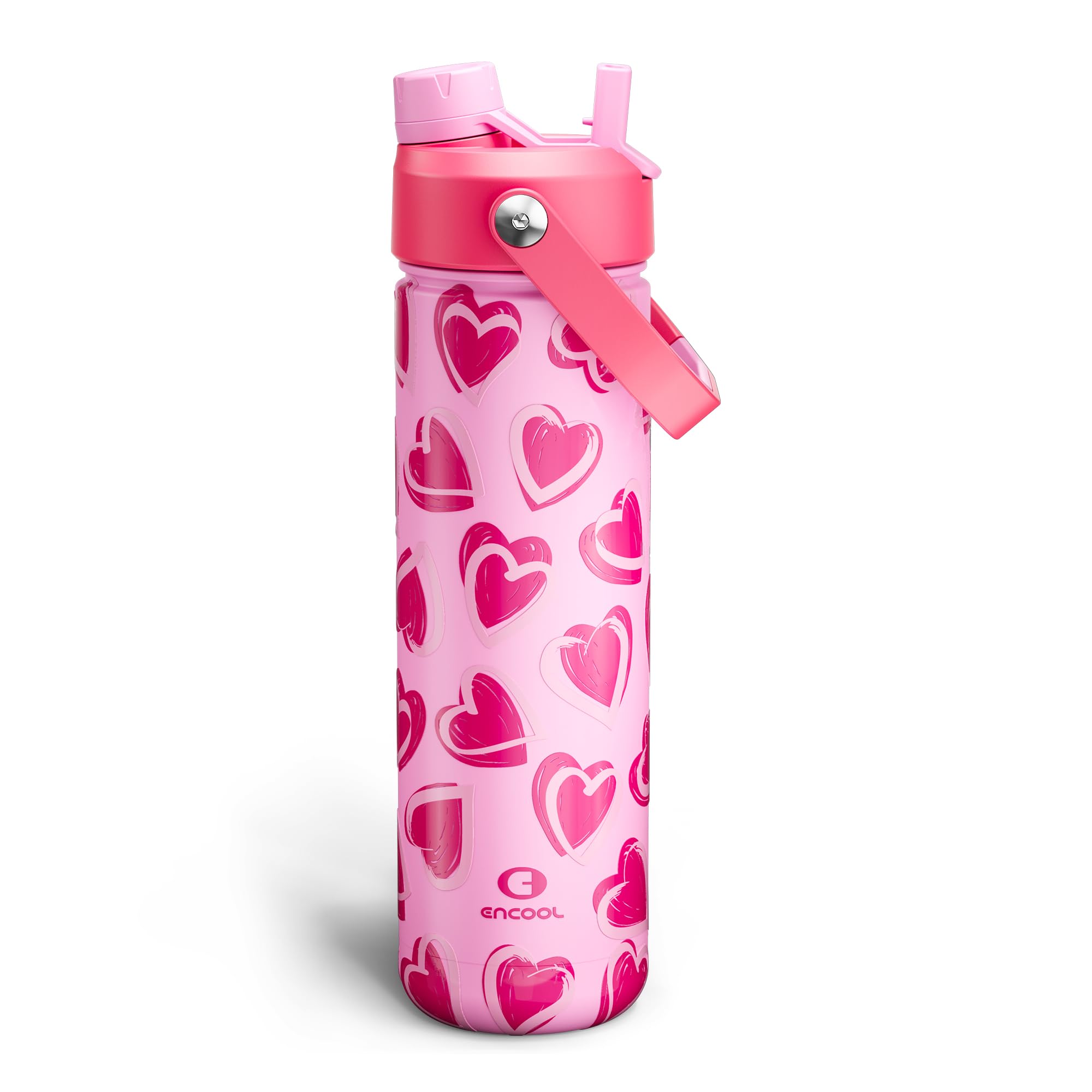 ENCOOL Insulated Dog Water Bottle with Built-In Straw