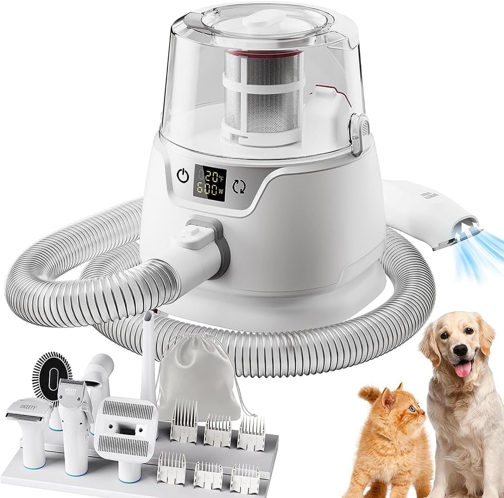 Professional Pet Grooming Vacuum Kit with Dryer and 6 Tools