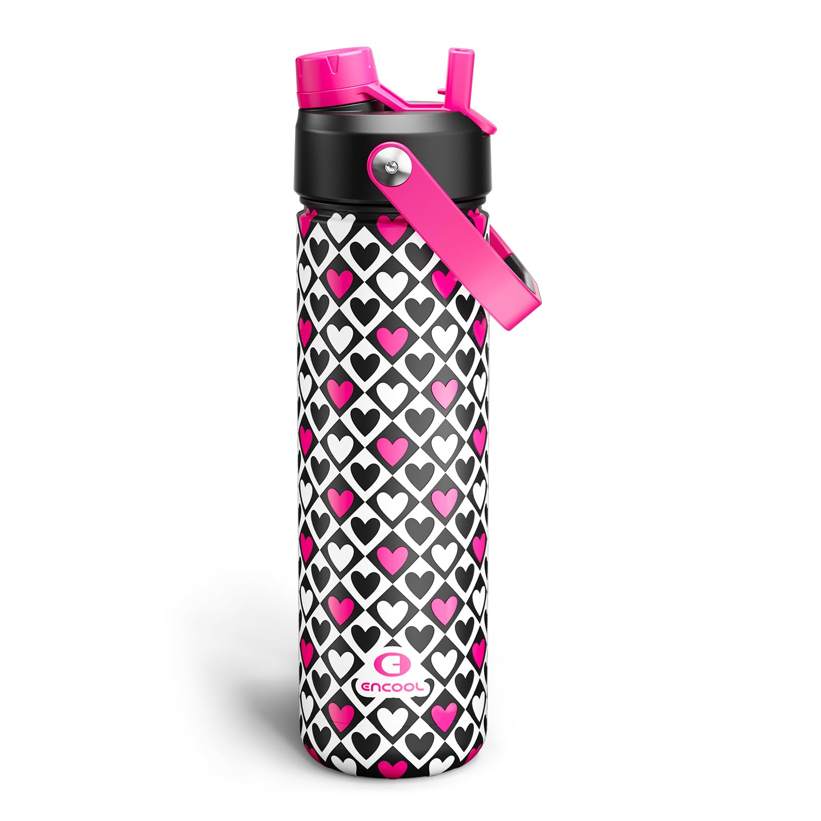 ENCOOL Insulated Dog Water Bottle with Built-In Straw
