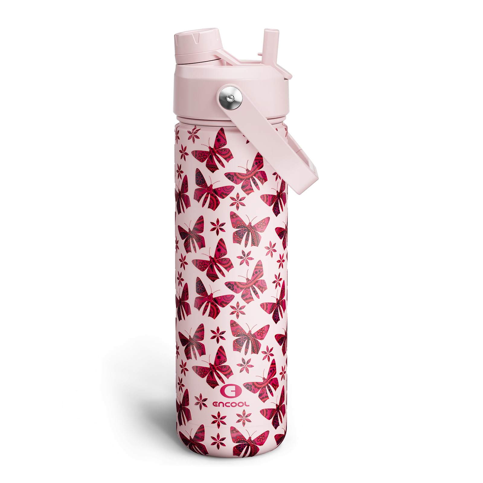 ENCOOL Insulated Dog Water Bottle with Built-In Straw
