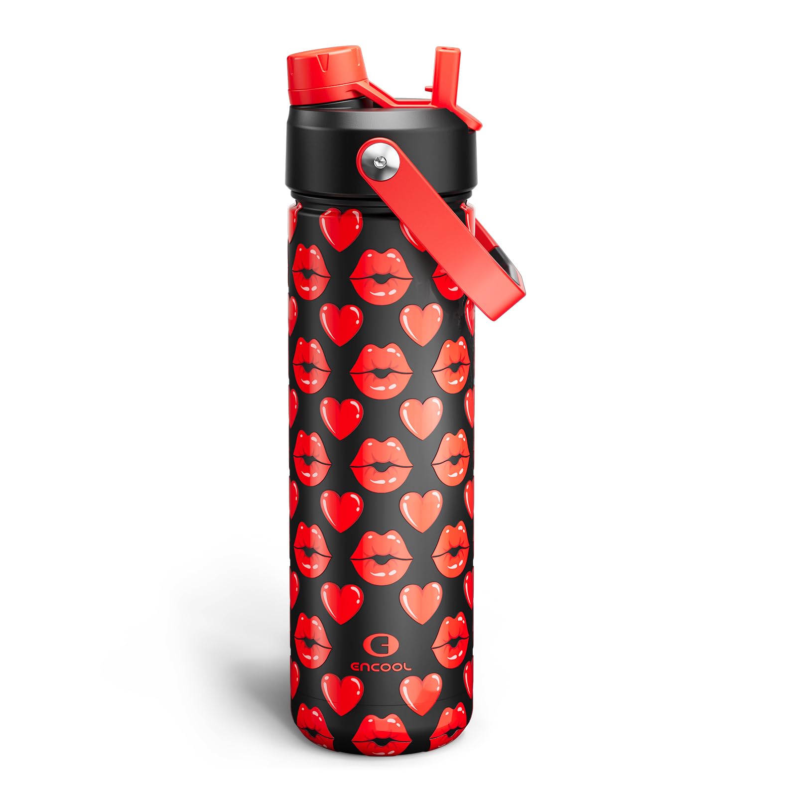ENCOOL Insulated Dog Water Bottle with Built-In Straw