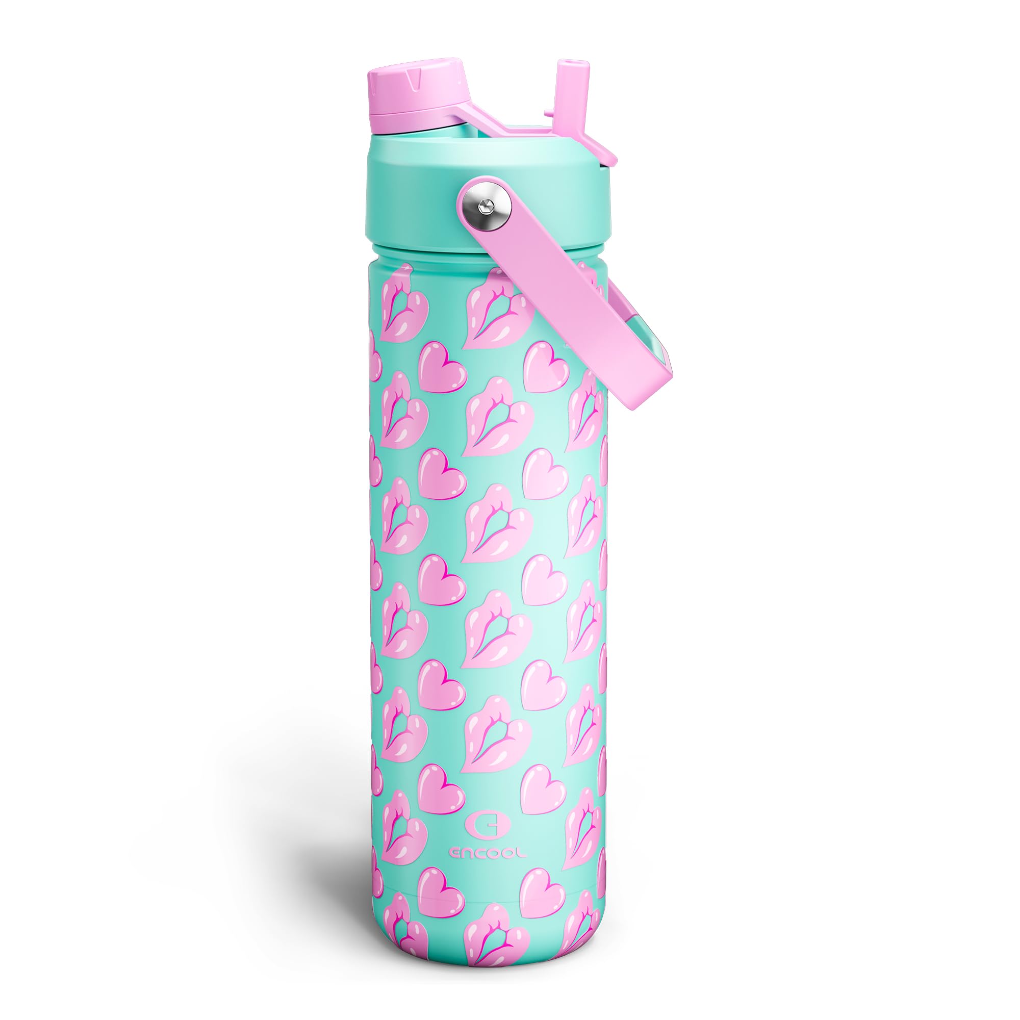 ENCOOL Insulated Dog Water Bottle with Built-In Straw