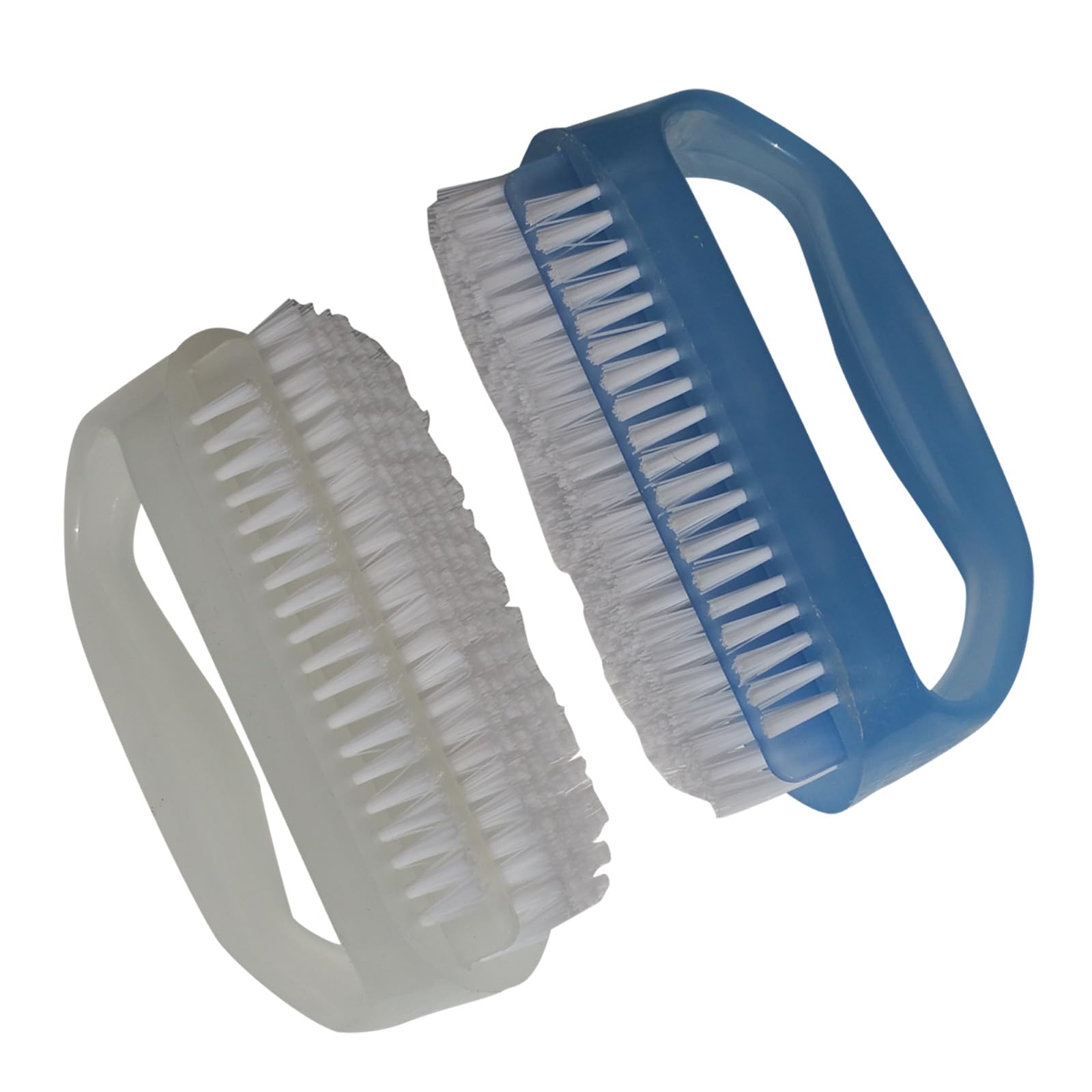 Coralpearl Soft Nylon Nail Brushes with Handles, 2-Pack