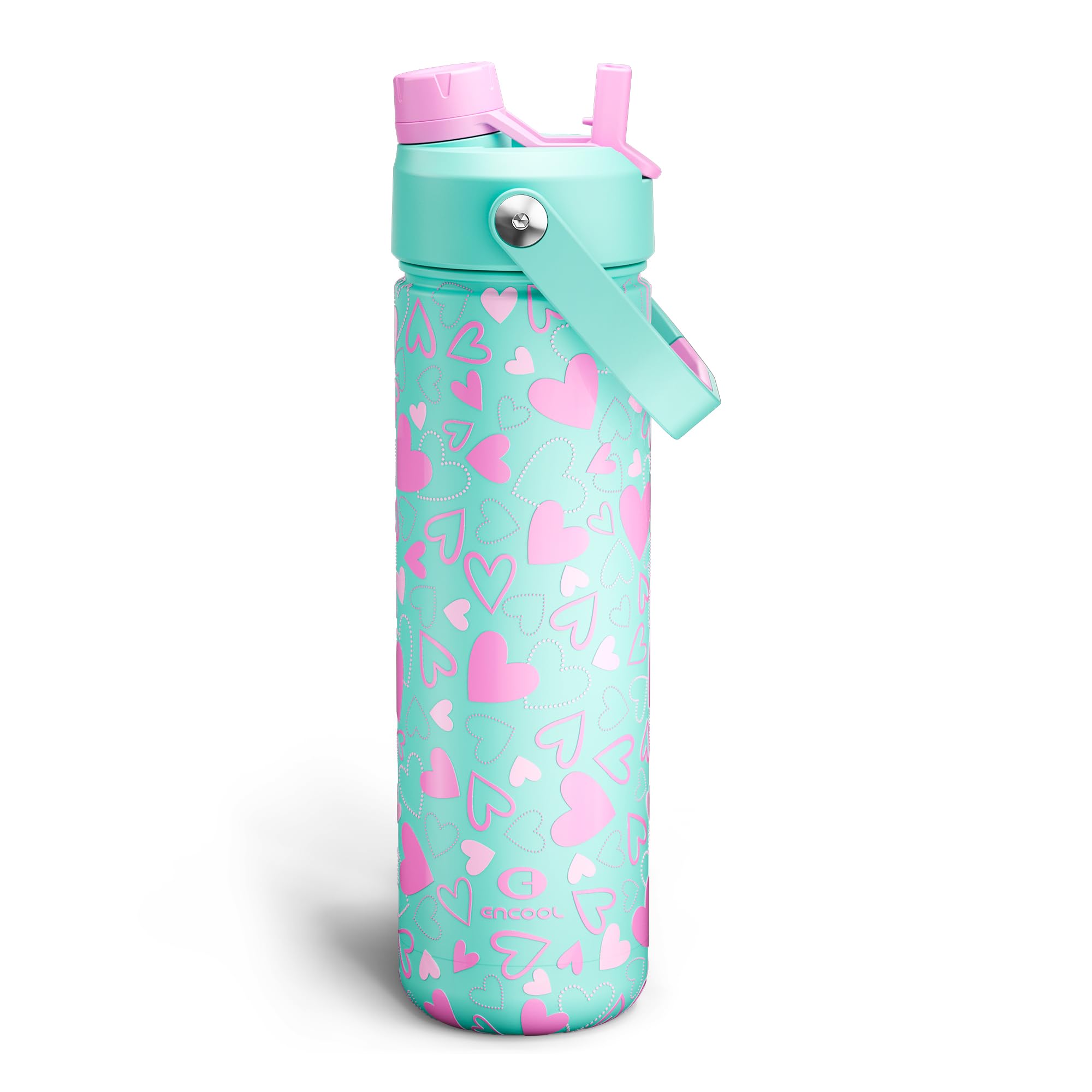 ENCOOL Insulated Dog Water Bottle with Built-In Straw