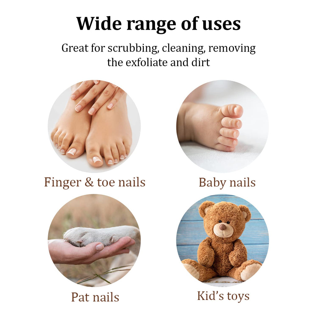Wooden Double-Sided Fingernail Cleaning Brush