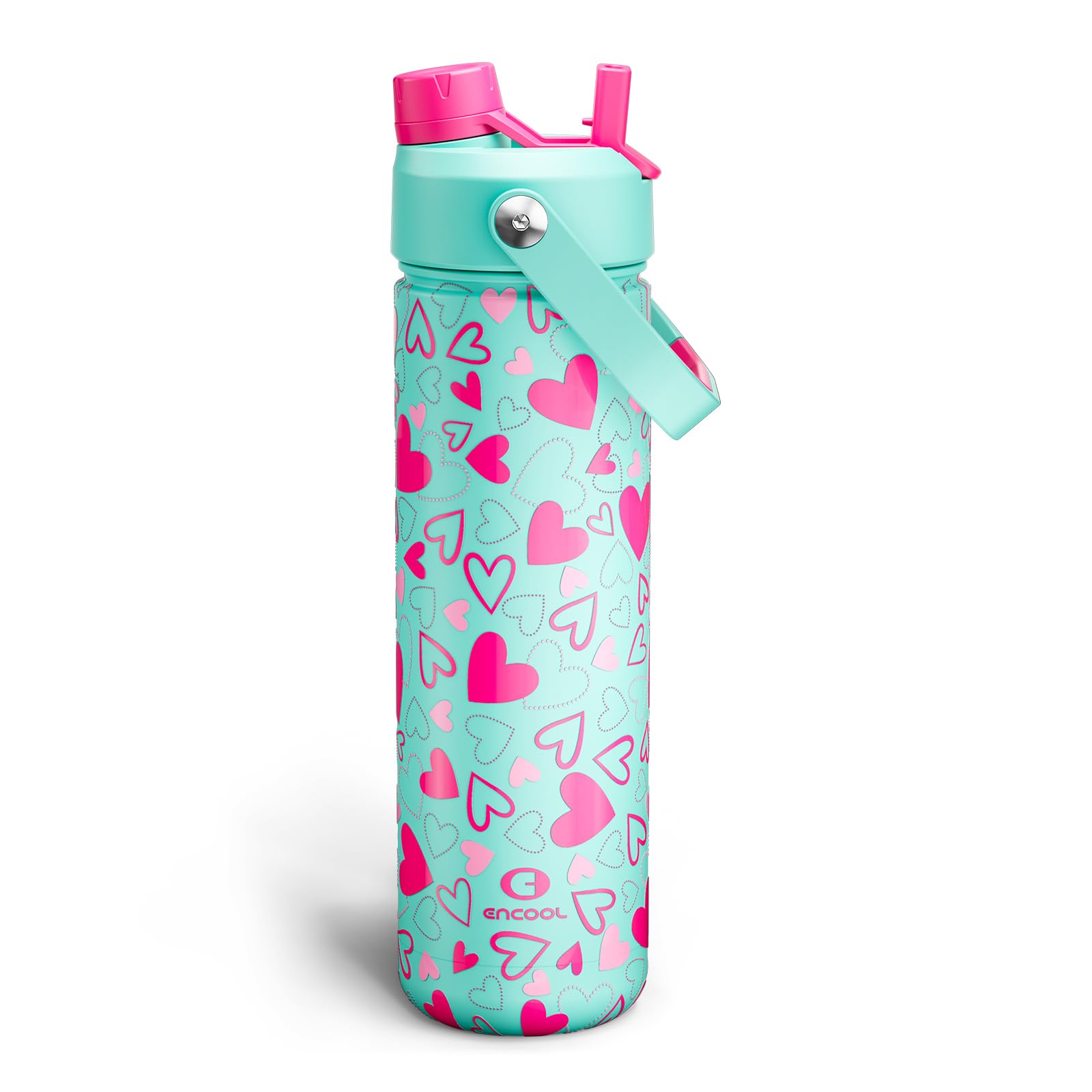 ENCOOL Insulated Dog Water Bottle with Built-In Straw