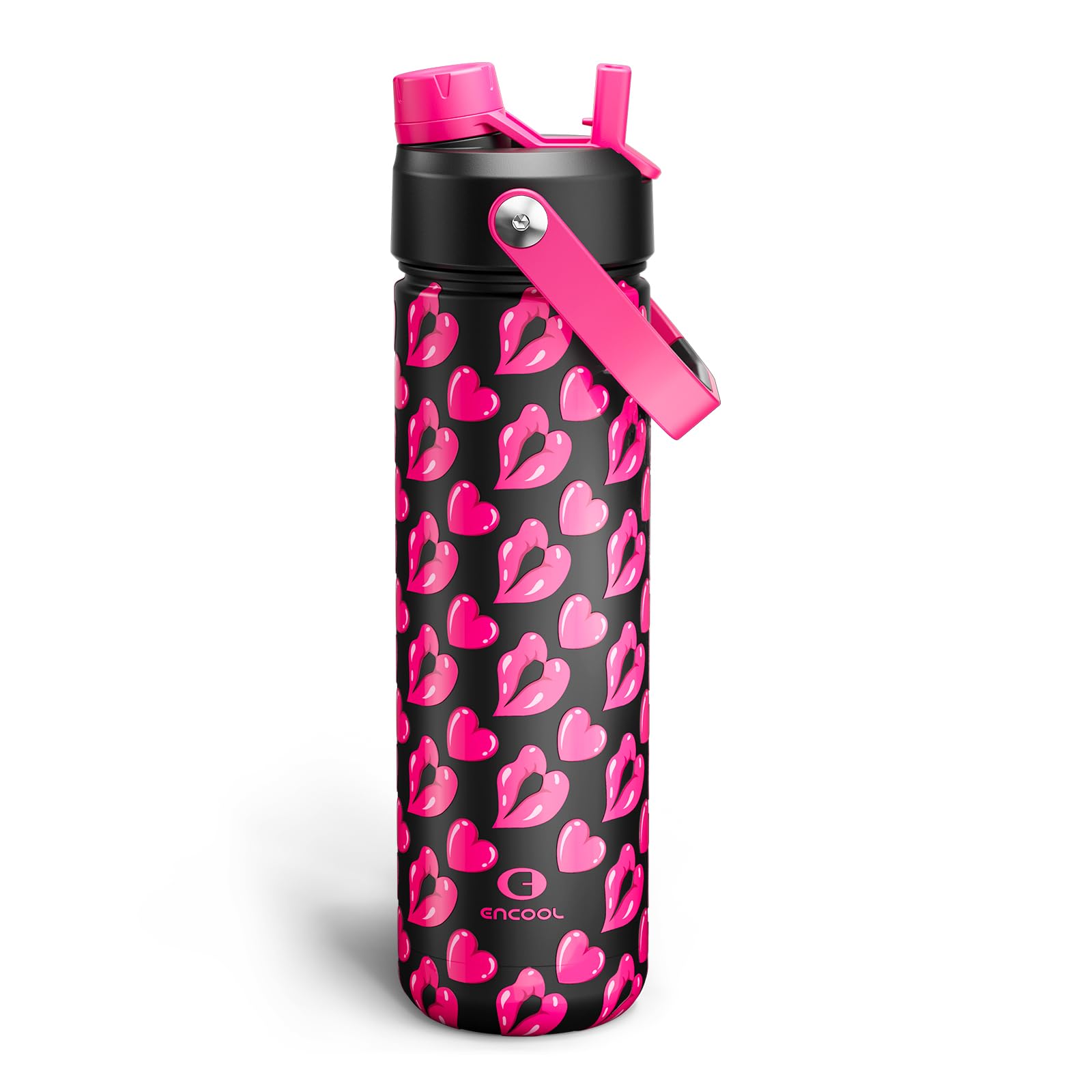 ENCOOL Insulated Dog Water Bottle with Built-In Straw