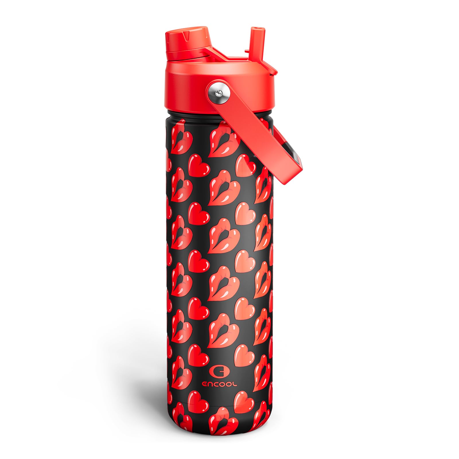ENCOOL Insulated Dog Water Bottle with Built-In Straw