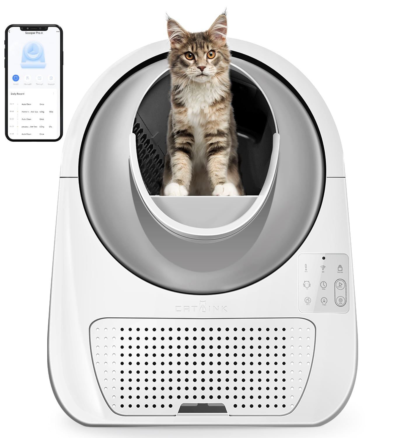 CATLINK Open-X Self-Cleaning Litter Box with AI Monitor