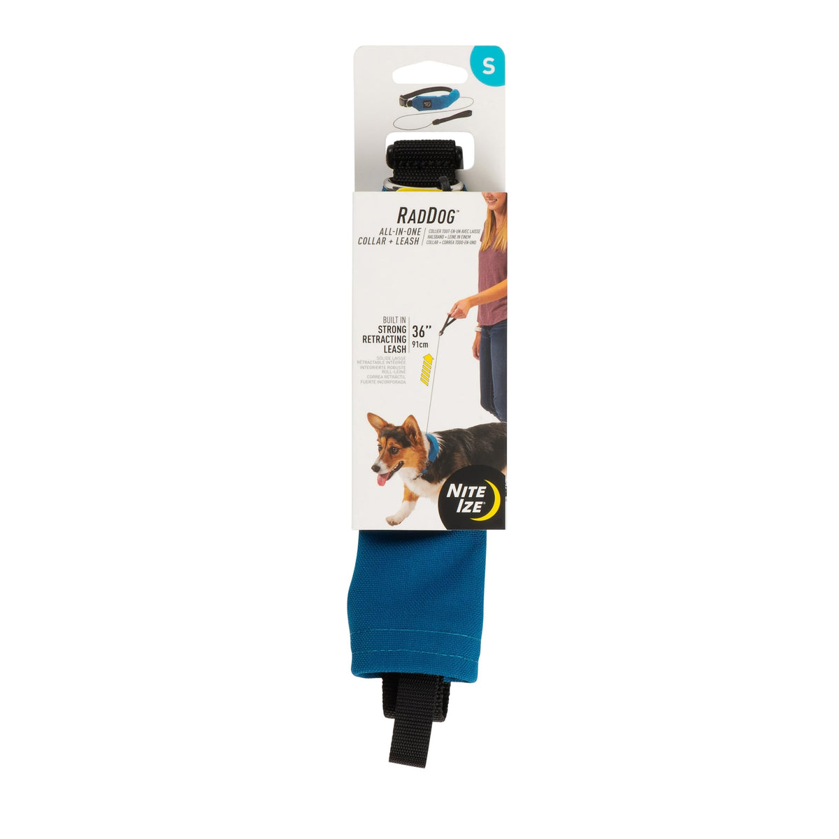 Nite Ize Raddog Heavy-Duty Collar with Retractable Leash
