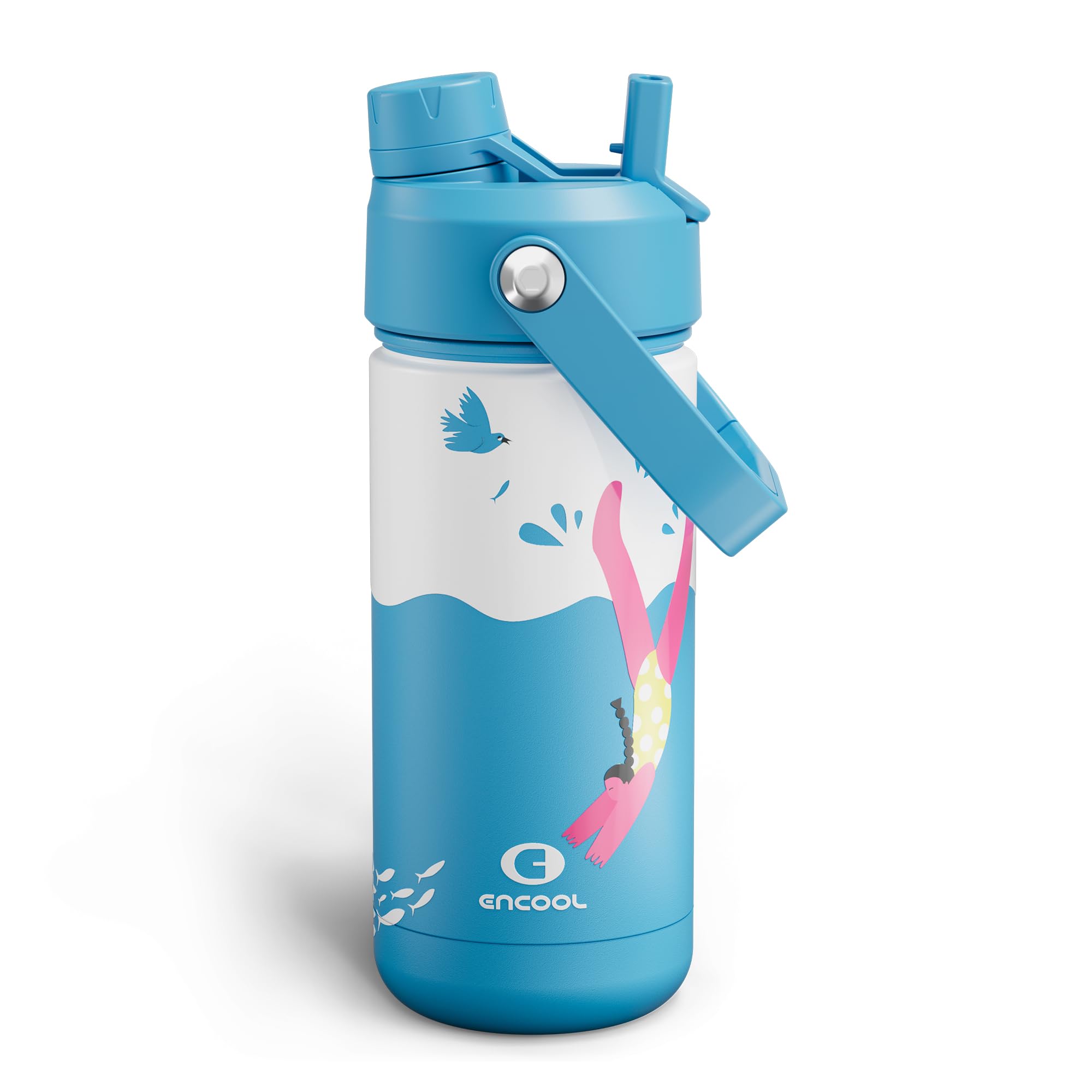 ENCOOL Insulated Dog Water Bottle with Built-In Straw