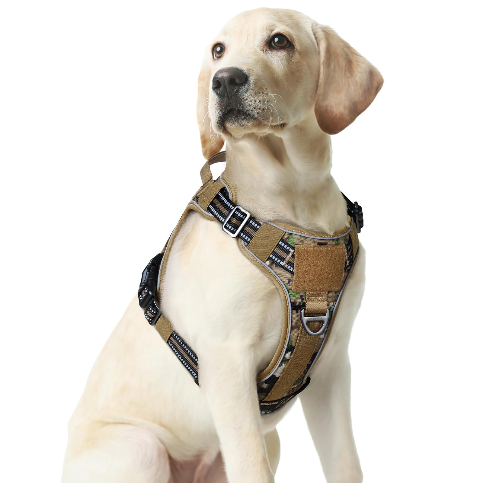 Rabbitgoo Tactical No-Pull Dog Harness with MOLLE Handle