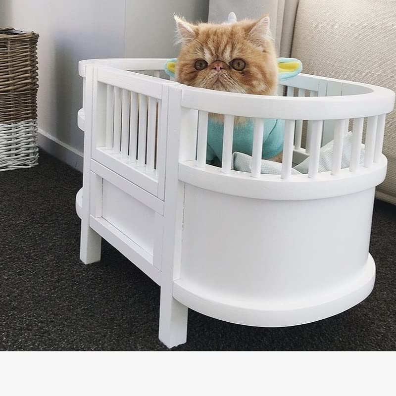KLGHNMJ Wooden Pet Bed House for Dogs and Cats