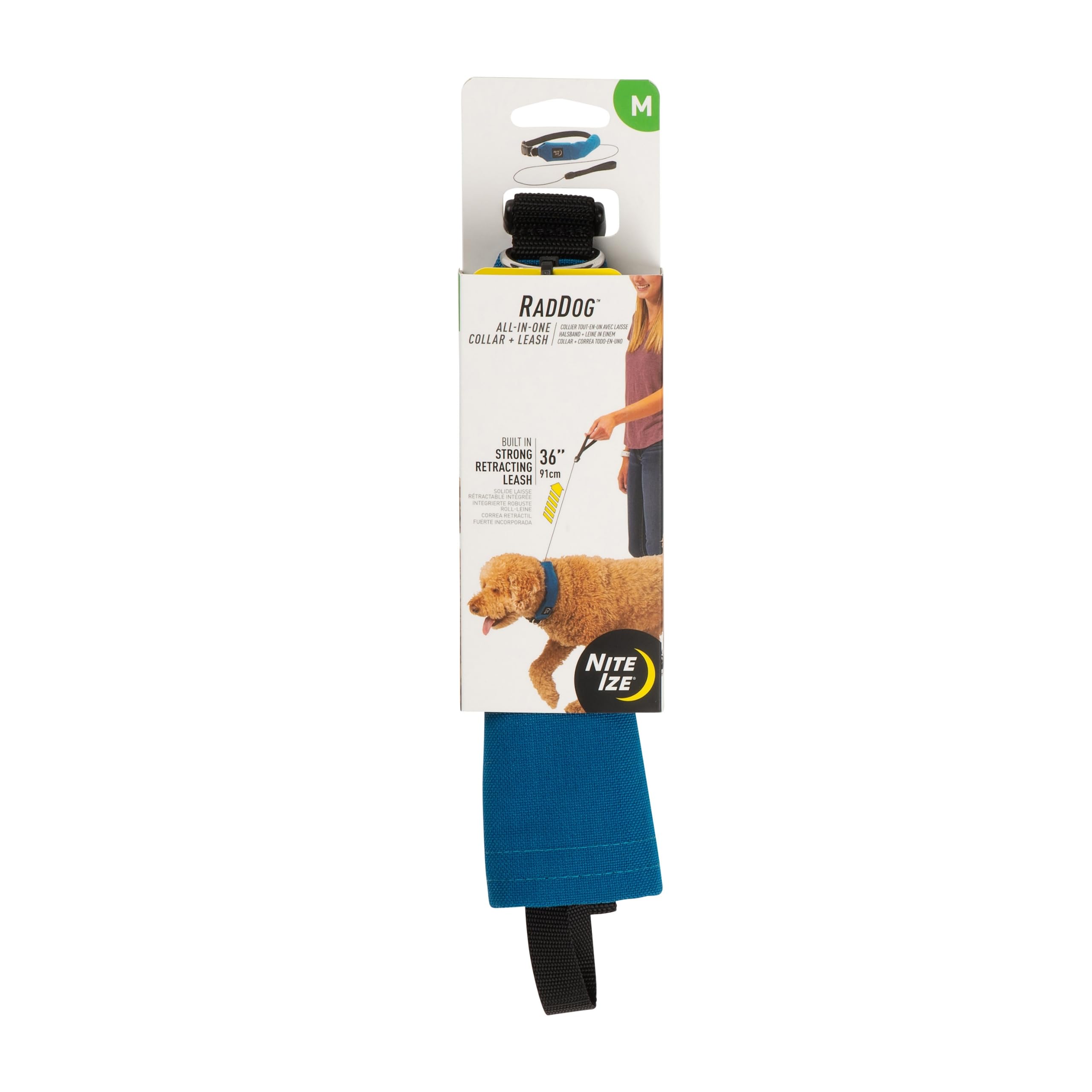 Nite Ize Raddog Heavy-Duty Collar with Retractable Leash