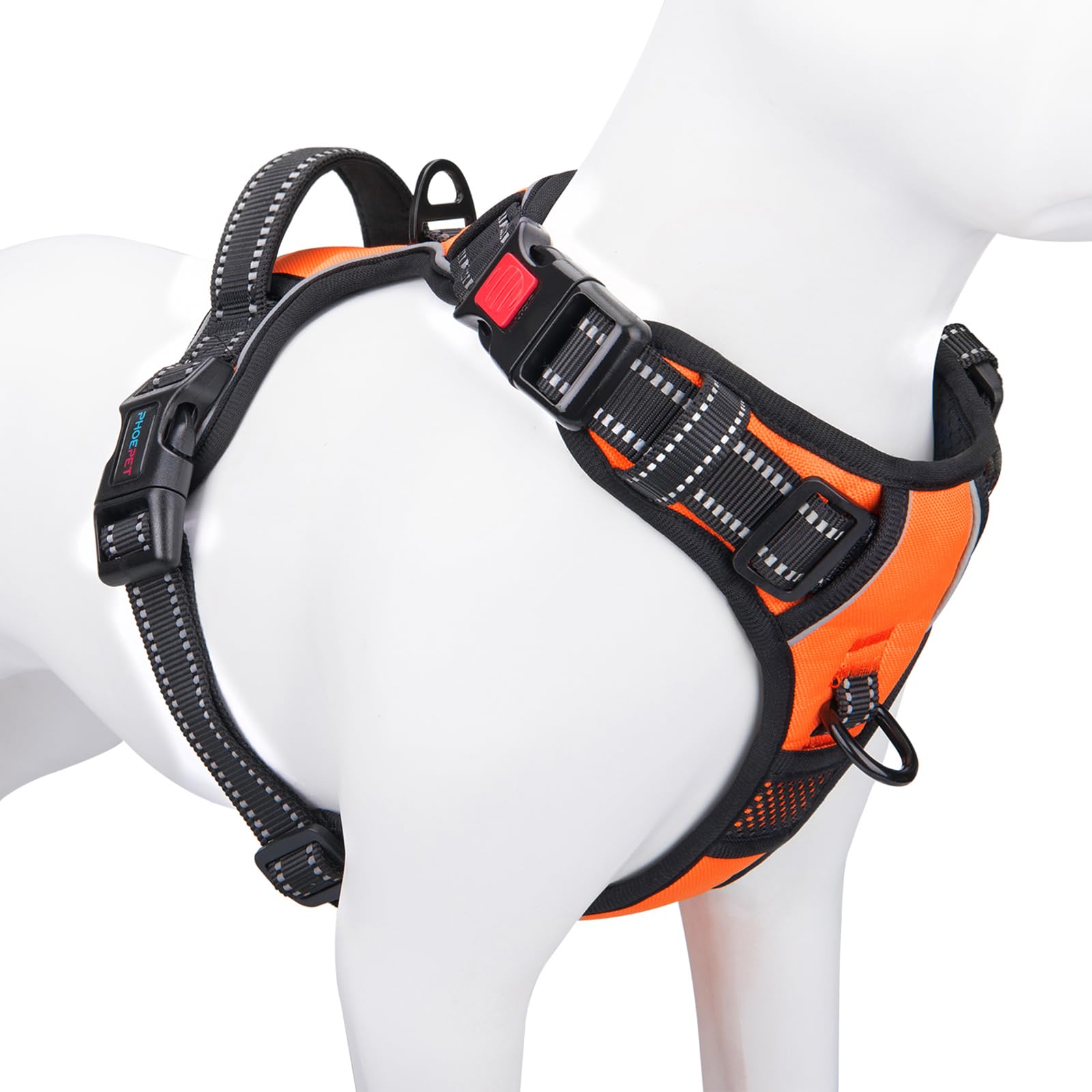 PHOEPET Reflective No-Pull Dog Harness with ID Pocket