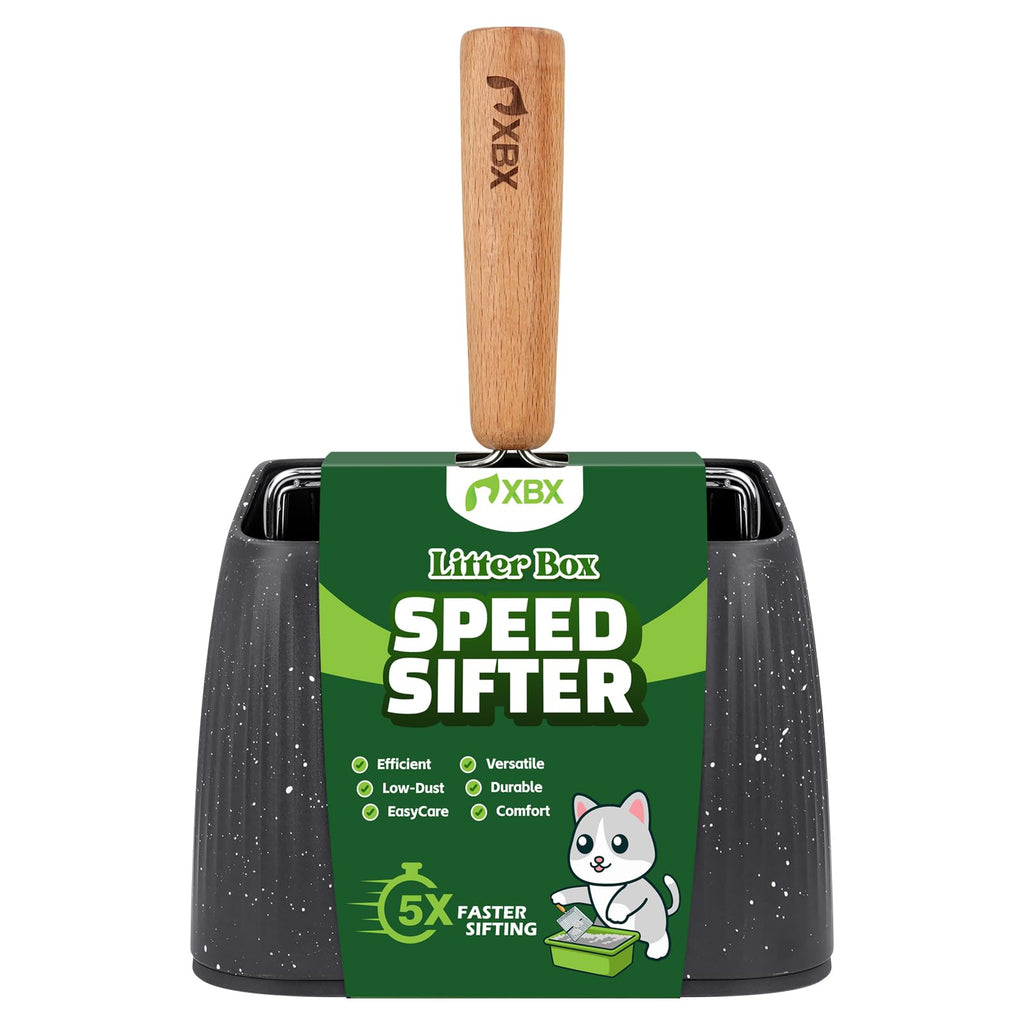 XBX Stainless Steel Cat Litter Scoop with Holder