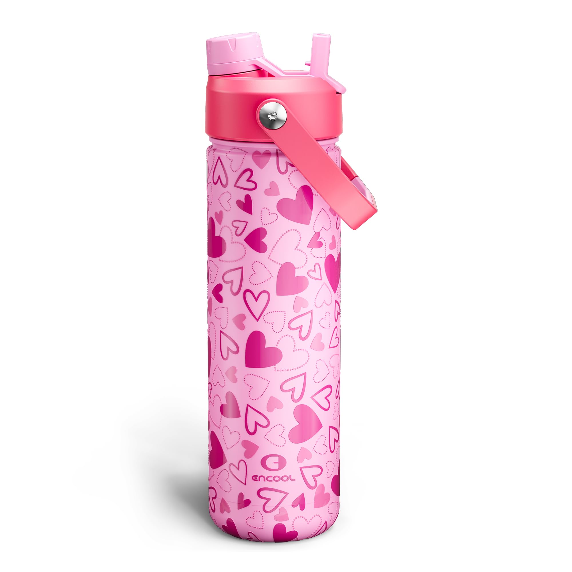 ENCOOL Insulated Dog Water Bottle with Built-In Straw