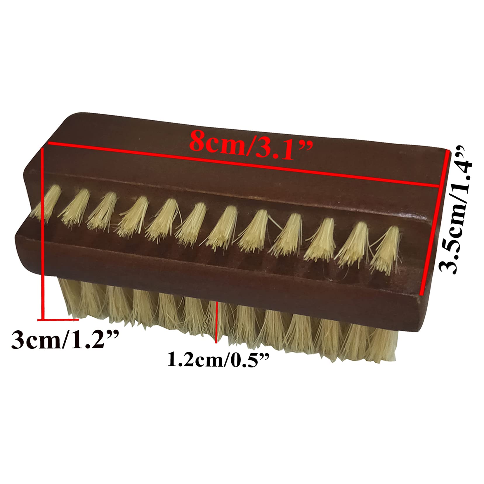 Coralpearl Rosewood Double-Sided Natural Boar Nail Brush
