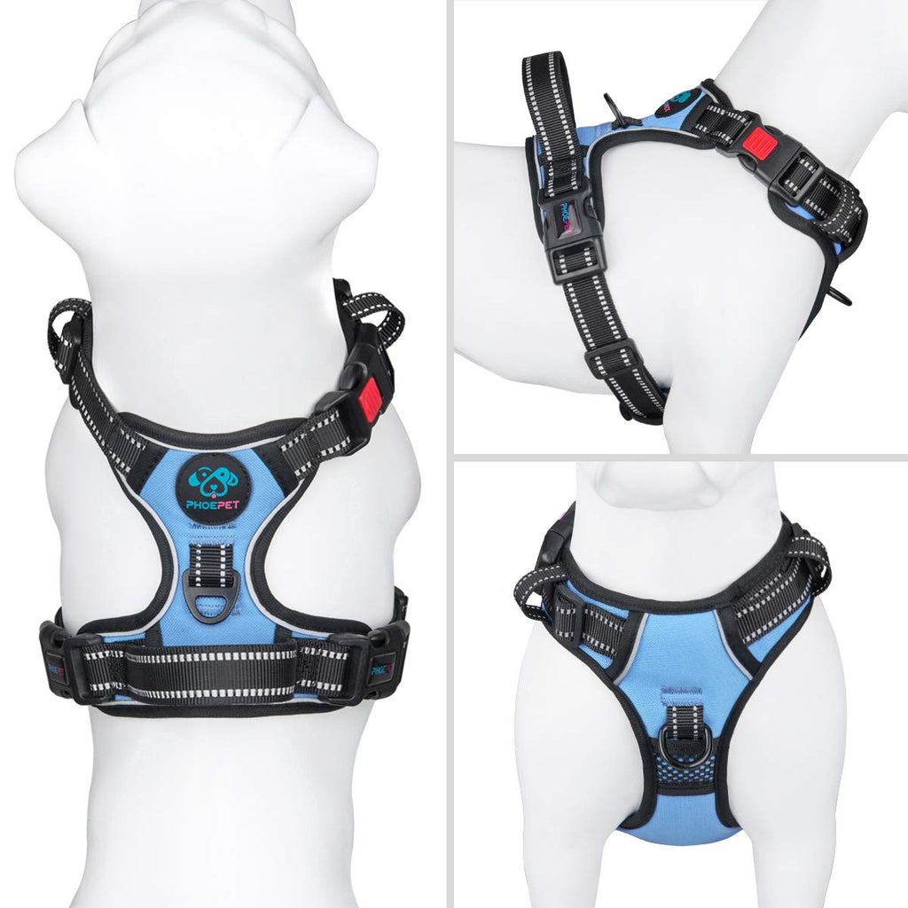 PHOEPET Reflective No-Pull Dog Harness with ID Pocket