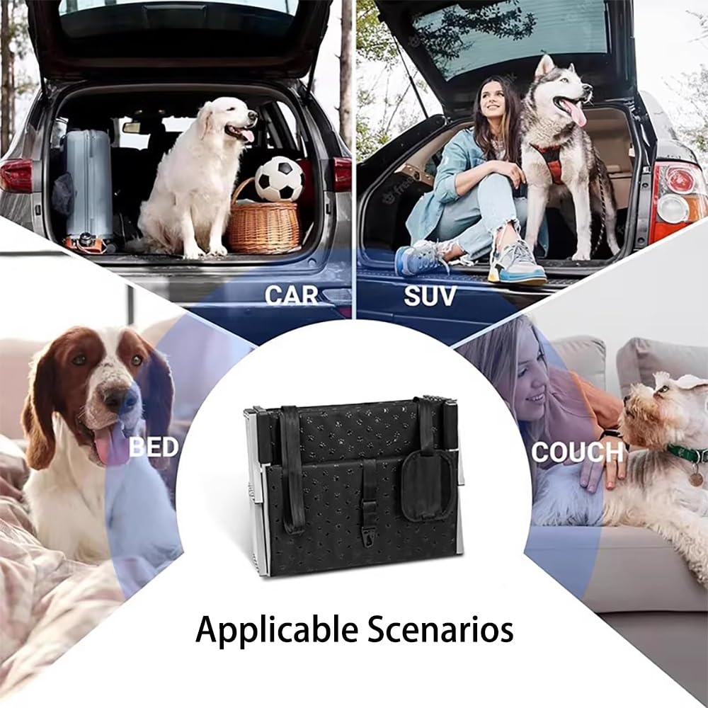 Portable 5-Step Aluminum Dog Car Stairs for SUVs