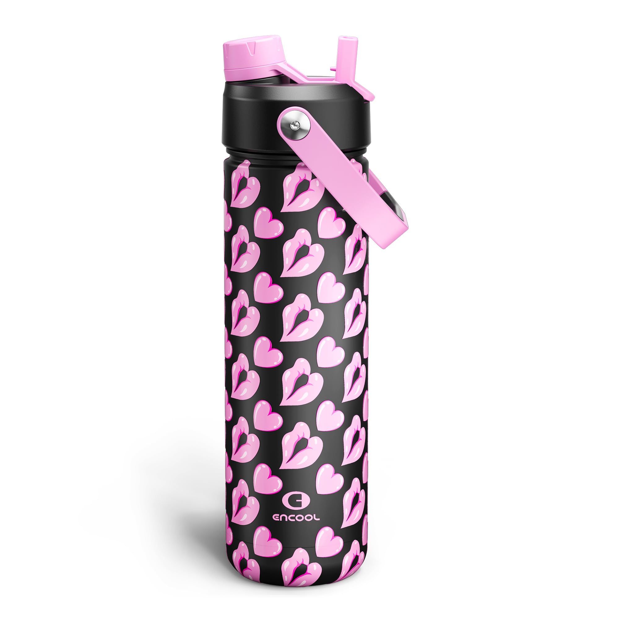 ENCOOL Insulated Dog Water Bottle with Built-In Straw