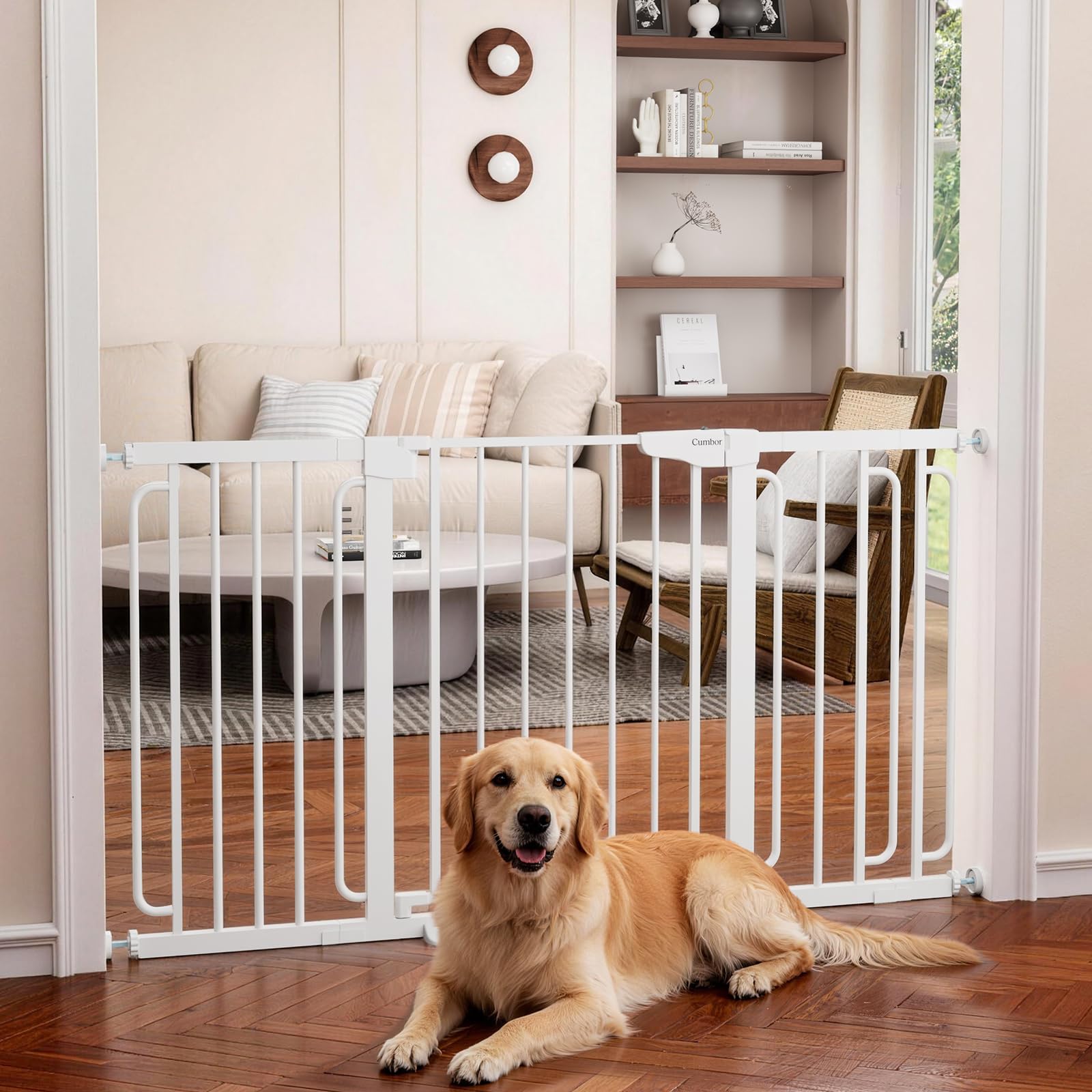 Cumbor Auto-Close Pressure-Mounted Dog Safety Gate