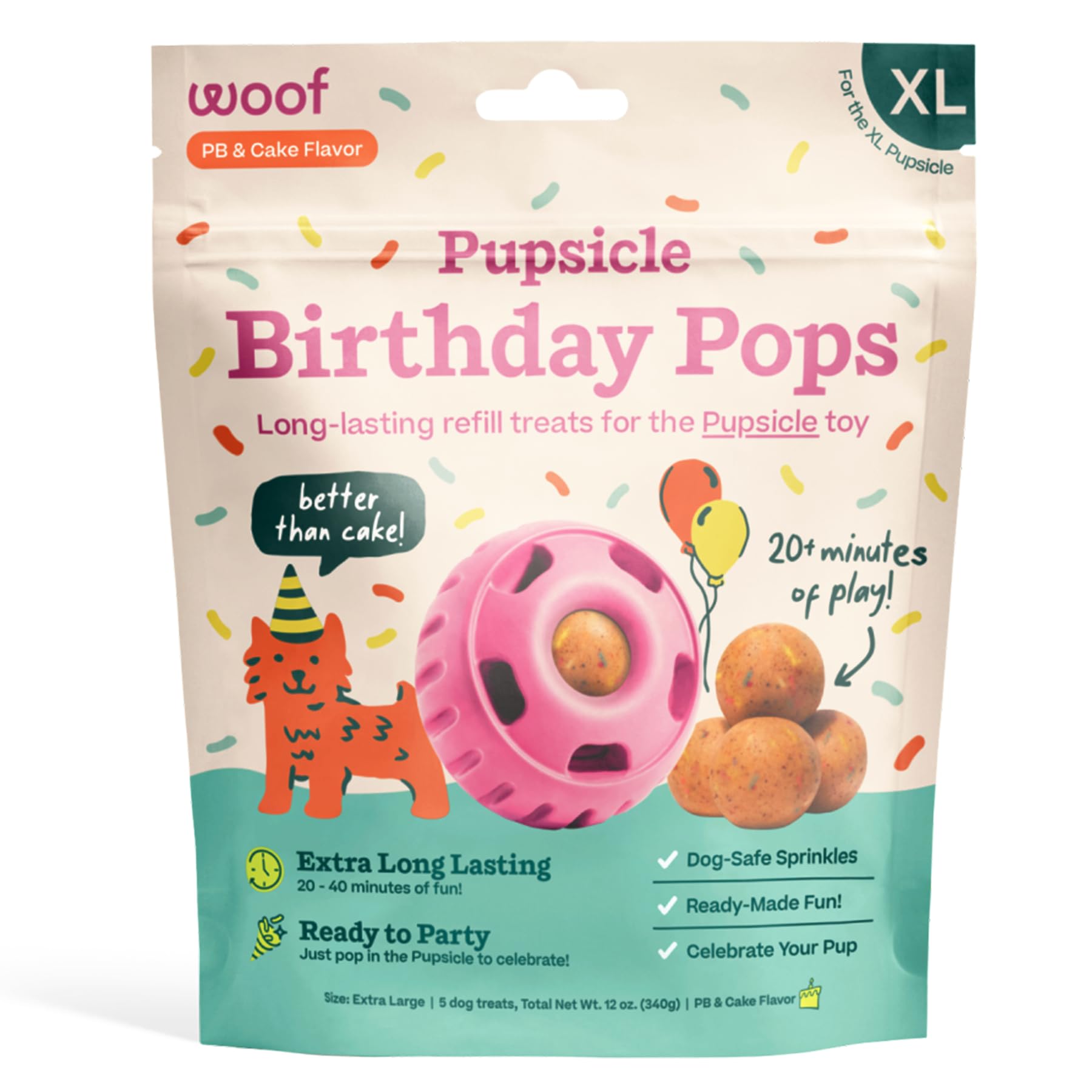WOOF Pupsicle Peanut Butter and Beef Refill Treat Pops