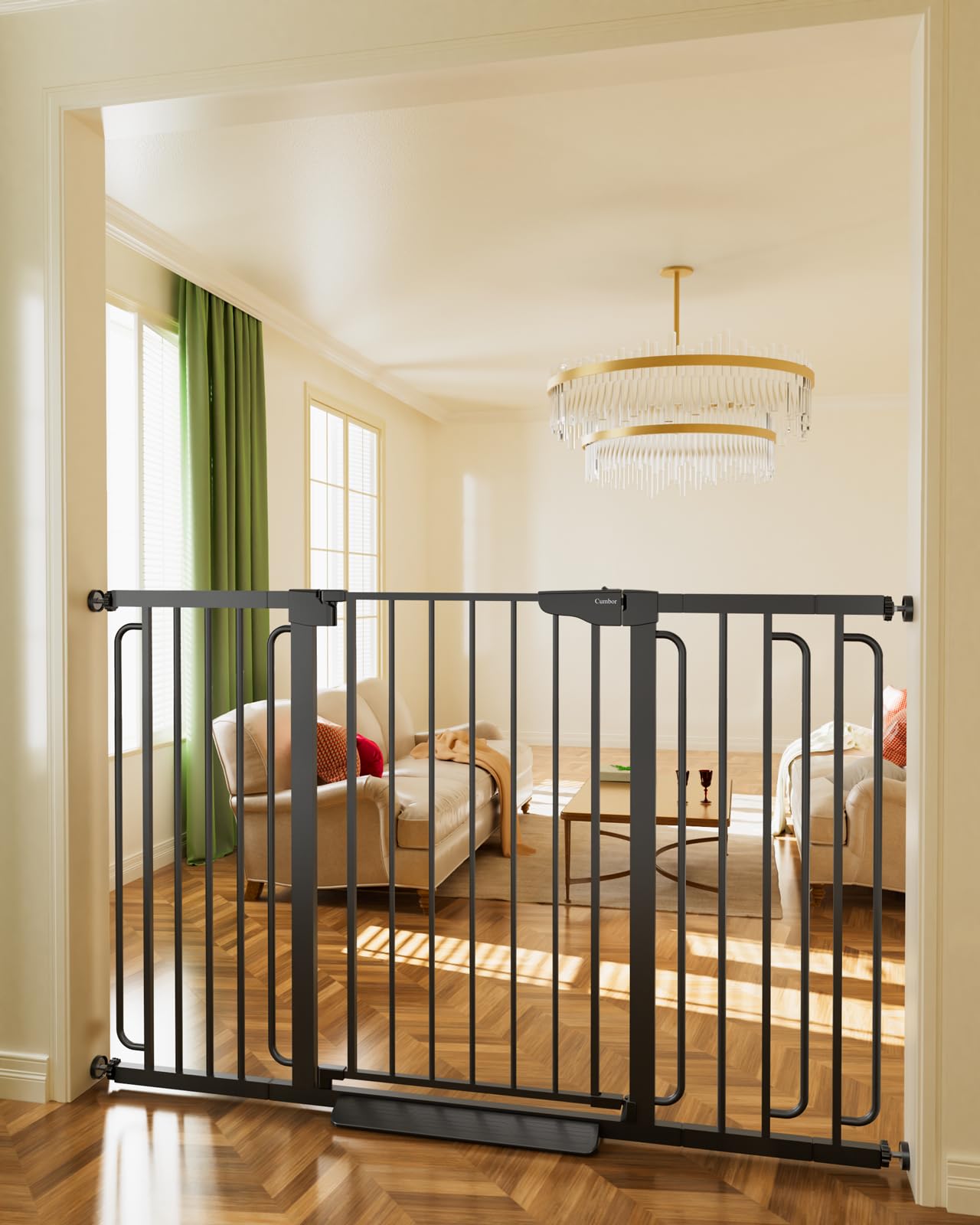 Cumbor Auto-Close Pressure-Mounted Dog Safety Gate
