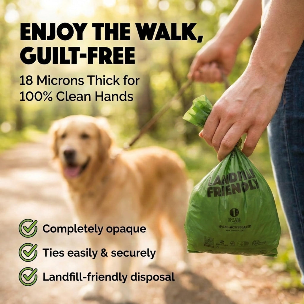 No-Handle Dog Waste Bags for Clean and Easy Pickup