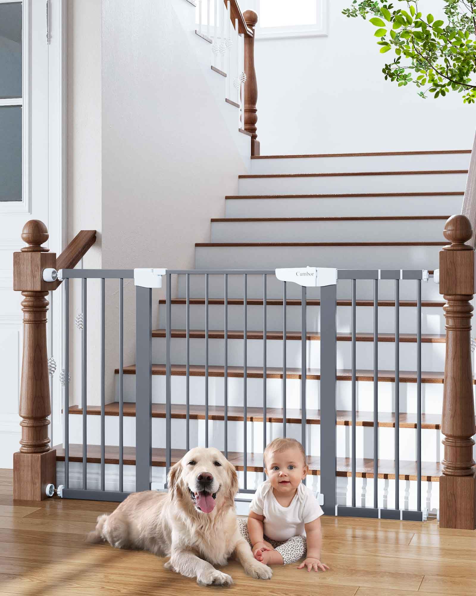 Cumbor Auto-Close Pressure-Mounted Dog Safety Gate