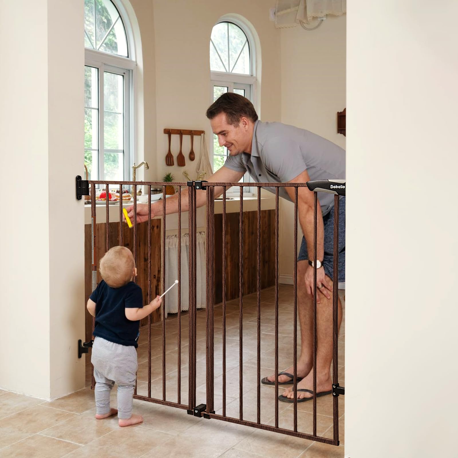 Babelio Auto-Close Hardware-Mounted Dog Safety Gate