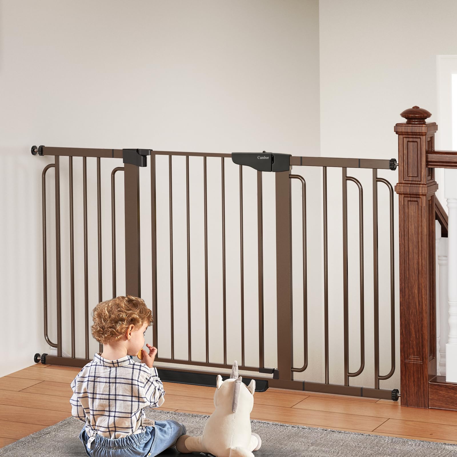 Cumbor Auto-Close Pressure-Mounted Dog Safety Gate