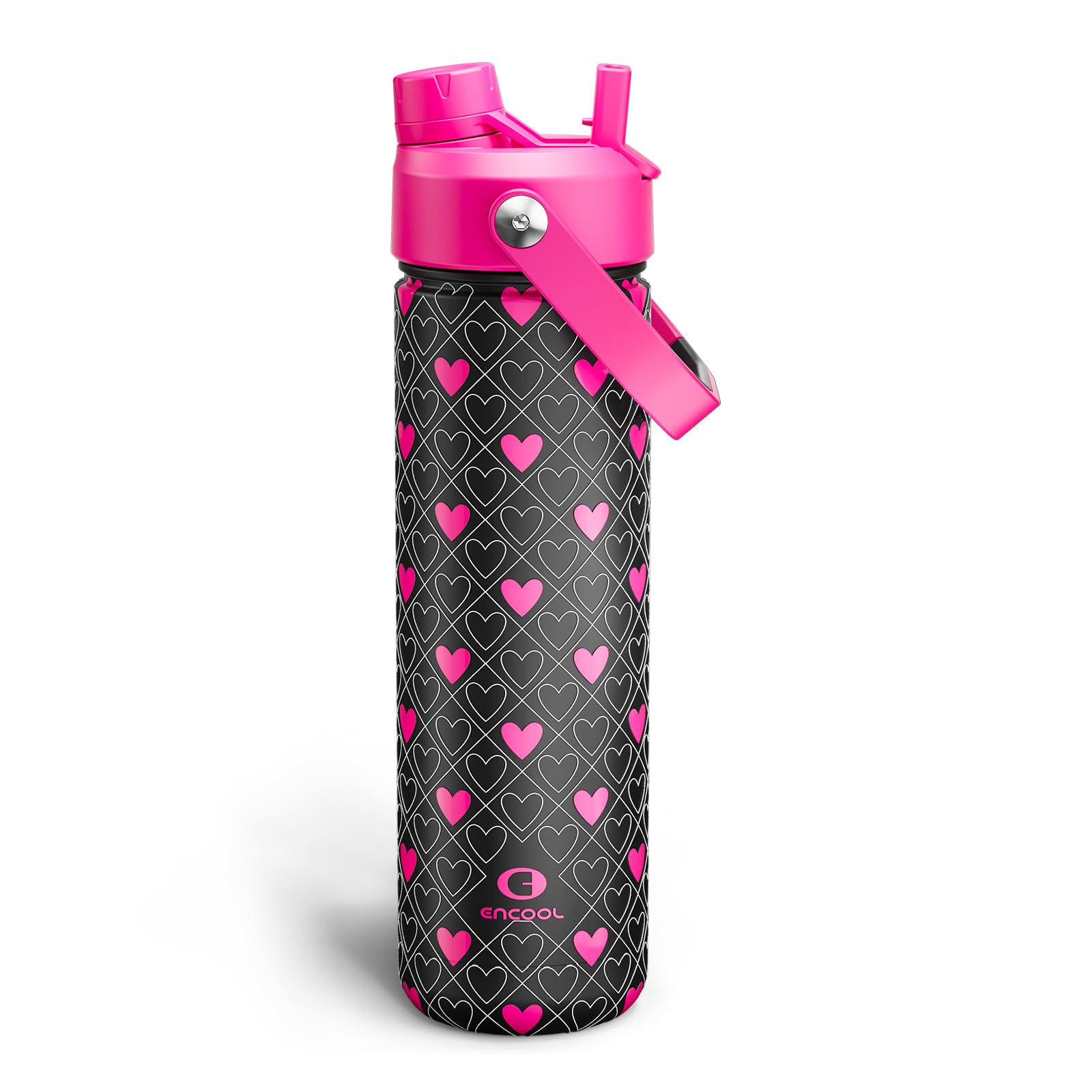 ENCOOL Insulated Dog Water Bottle with Built-In Straw